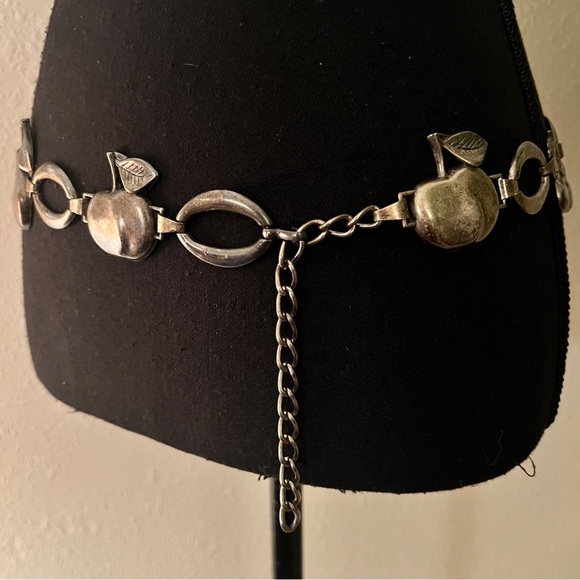ESCADA Women’s Vintage Apple, Strawberry, Pear, Cherries Brushed Metal Belt main image 5